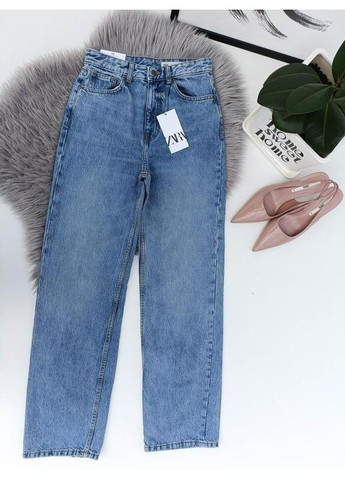 Джинсы zw collection wide leg с высокой посадкой Zara - (346600204)