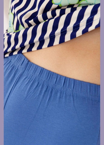 Синя всесезон піжама жіноча синього кольору футболка + штани Let's Shop