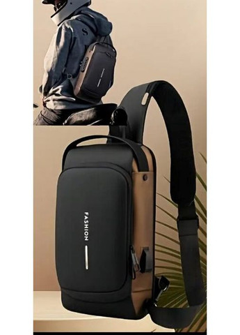 Сумка чоловіча XIO Fashion з USB зарядкою та кодовим замком чорний No Brand (366672504)