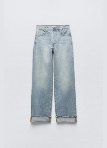 Женские прямые джинсы с высокой посадкой с открытыми снизу голубыми. You Best - (317326829)