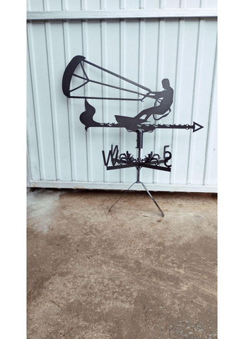 Флюгер на дом Кайтсерфингист, флюгер на крышу из металла 3 мм. No Brand (368896653)