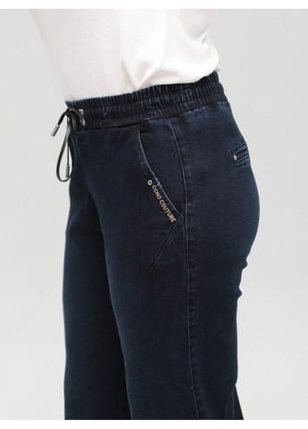Джинси жіночі темно-сині палаццо з гумкою на поясі Палаццо Sanli - (358501758)