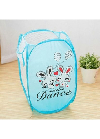Кошик для іграшок складаний з боковою кишенею 30х48 см Блакитний 00336blue Блакитний UKC (367958552)