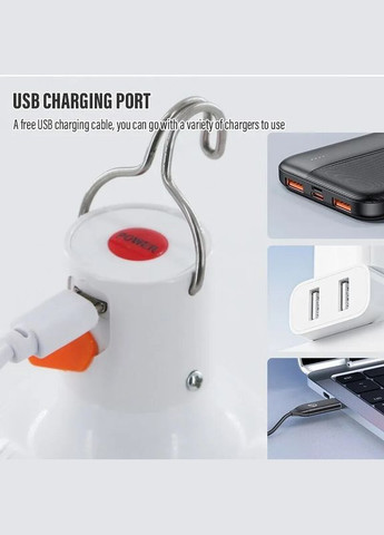 Світлодіодна перезарядна енергоощадна лампа LED USB 12 Вт 12 SMD 2838 No Brand (302242380)
