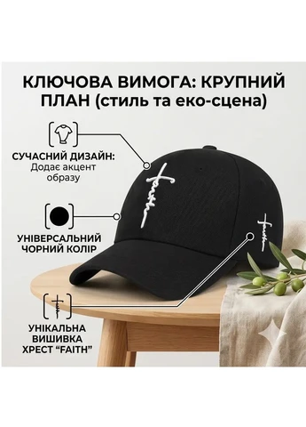 Бейсболка Snapback чорна, універсальний розмір 56-61 см, поліестер, стильний кепка для весни і літа No Brand (393813837)
