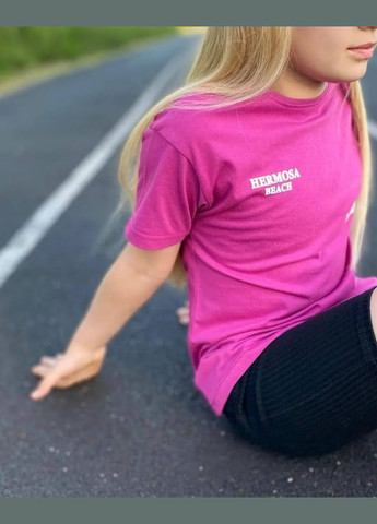 Розовая летняя футболка для девочки hc (h001-6333-001-33-1) No Brand