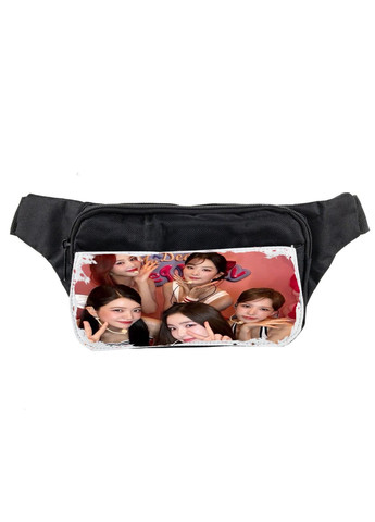 Сумка на пояс (через плечо) бананка, корейский К-Поп Red Velvet #002 унисекс, 14*22 см, черный No Brand (316120769)