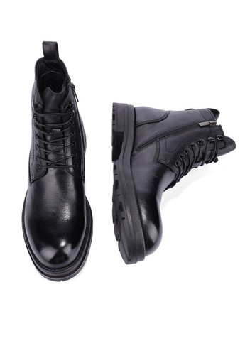 Черные зимние мужские ботинки hs2425-10-1 черный кожа Miguel Miratez