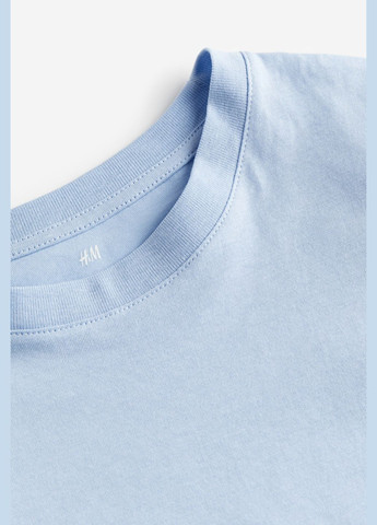 Блакитна літня футболка базова для хлопчика H&M Базова