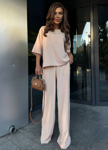 Изысканная легкая летняя повседневная футболка свободного фасона с рукавами три четверти Tik-Tak - (348830762)