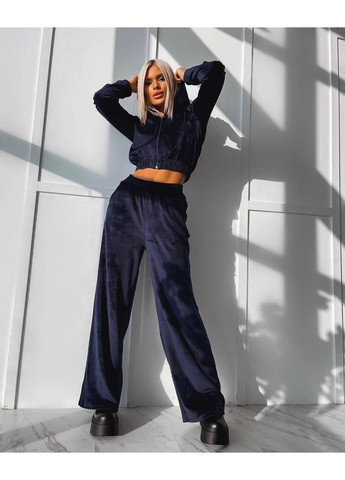 Велюровий костюм з укороченою кофтою на блискавці Nositi 1063-15 (355339821)