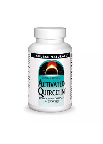 Натуральная добавка Activated Quercetin, 50 капсул Source Naturals (293340849)