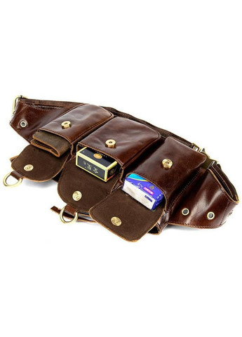 Сумка чоловіча на пояс через плече з натуральної шкіри маленька Коричневий 35250 Vintage (352165898)