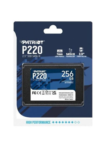 SSD накопичувач 256 GB (P220S256G25) Patriot P220 (317275320)