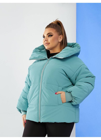 М'ятна зимня жіноча зимова куртка класу люкс з глибоким капюшоном і водовідштовхувальною тканиною — заміри в описі куртка-пальто DK/DL Мода без кордонів