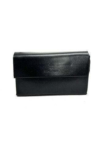 Сумка клатч чоловіча маленька чорна на довгому ремінці через плече із еко-шкіри Bradford (324622157)