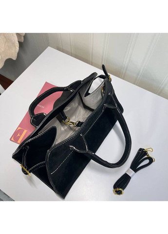 Класична велика сумка в коричневому кольорі в замшевій текстурі No Brand (362588130)