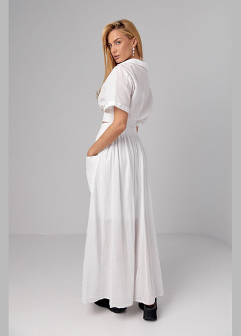 Літній спідничний костюм на гудзиках Liton (296658587)