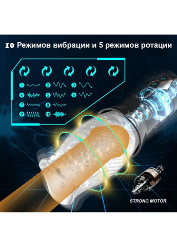 Автоматичний чоловічий мастурбатор з вібрацією та ротацією на 360° We Love (284279339)