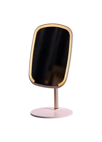 Настольное зеркало с подсветкой 23х18 см для макияжа на ножке Розовое HP-10-6AP Yiwu (370707789)