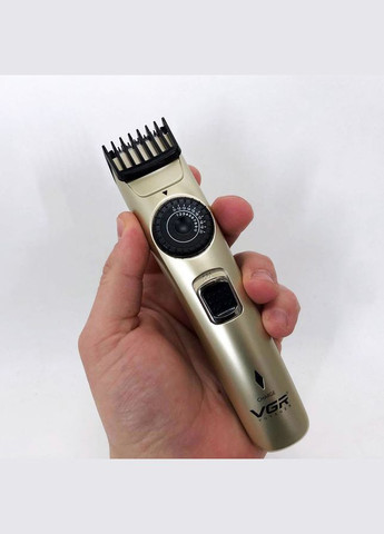 Машинка для стрижки волосся бездротова V-031, тример для бороди вусів 2 насадки, окантувальна машинка VGR (364666000)