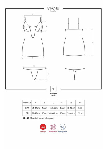 Сорочка 811-CHE-1 chemise Obsessive (351583699)