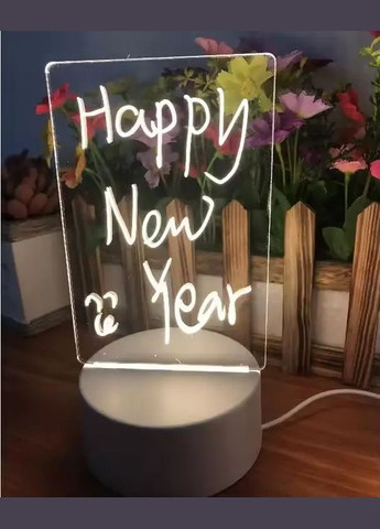 Светильник-ночник, планер, маркер для записей, на подставке с LED-подсветкой No Brand (308390412)