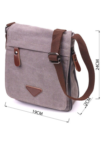 Чоловіча текстильна сумка через плече сіра кросбоді 21266 Vintage (329197698)