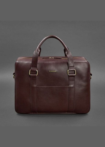 Сумка через плече жіноча для ноутбука та документів шкіряна Бордовий BlankNote (302007679)