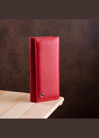Жіночий гаманець з натуральної шкіри з монетницею 18957 Червоний st leather (306881309)