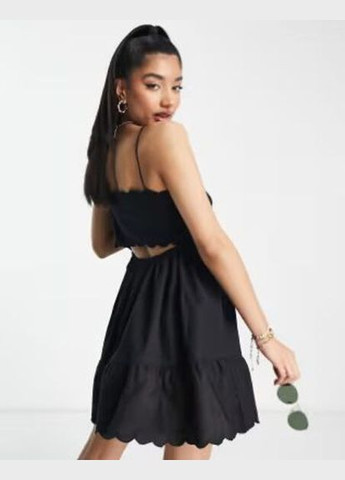 Черное кэжуал платье бэби долл Asos однотонное