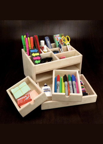 Органайзер настільний з дерева Огаст бланже (КНЦ-009001) No Brand (328225976)