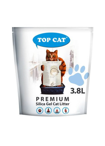 Наповнювач для котячого туалету premium 480095 силікагелевий 3,8 л Top Cat (266274669)