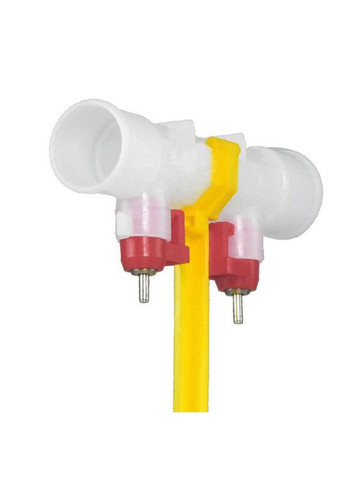 Поїлка для птахів крапельна ніпельна непроливайка з клапаном та двома мисками, 1 набір No Brand (336192741)