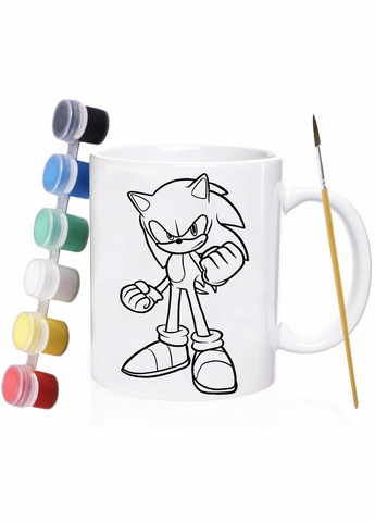 Набор для детской творчества Соник и Бэтмен / раскраска для детей / 330 мл белая No Brand (316119901)