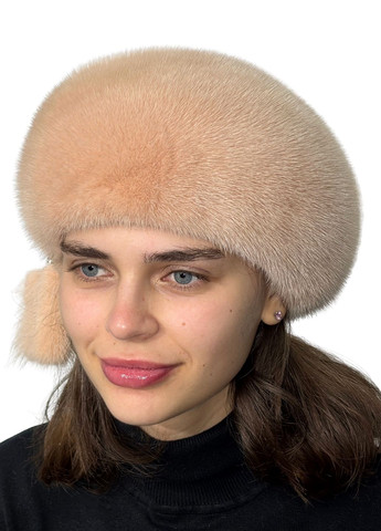 Женский меховой зимний теплый классический берет из цельной норки Меховой Стиль Классический берет (257399698)