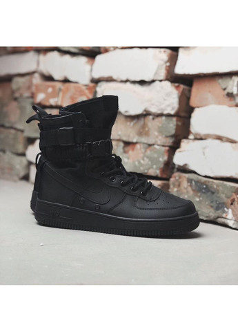 Черные демисезонные кроссовки мужские nike special fled air force 1 black найк No Brand