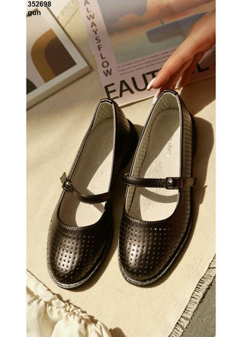 БАЛЕТКИ туфли подросток Shoes с перфорацией, с пряжкой (366222993)