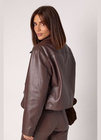 Коричневая демисезонная стильная куртка No Brand