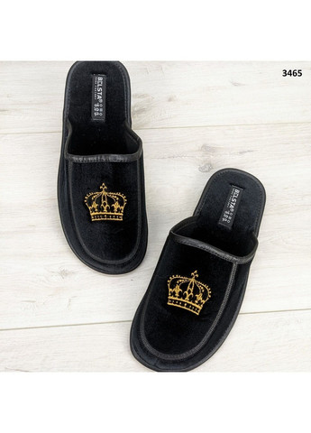 Черные тапочки мужские закрытые комнатные Белста