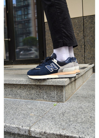 КРОСІВКИ ЖІНОЧІ NEW BALANCE 574 BLUE GREY НЬЮ БЕЛАНС 574 No Brand сірі демісезони (367171108)