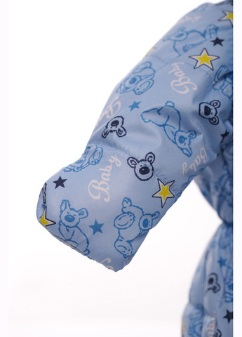 Конверт на флісі для хлопчика з принтом Ведмедик baby блакитний 68 см (44953) BABYKROHA (297197404)