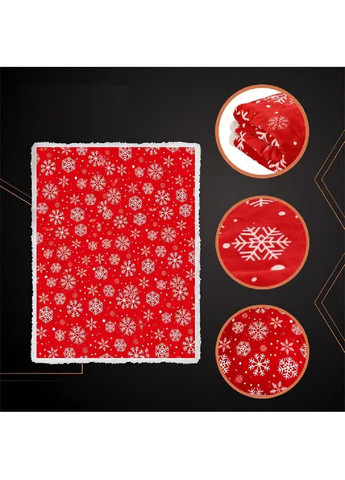 Новорічний двосторонній поліестеровий плед ковдра покривало в подарунковій упаковці 130х170 см (481981-Prob) Червоний з білим Unbranded (369239152)