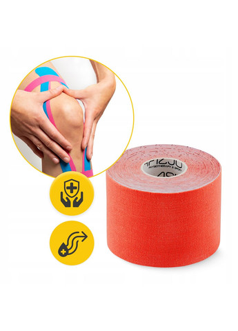 Лента кинезиологическая (кинезио тейп) 5 см x 5 м Red () 4FIZJO P-5907739318800 (344588353)