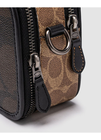 Сумка мужская Wyatt Crossbody Bag In Blocked Signature Canvas Walnut/Tan No Brand (355342398)