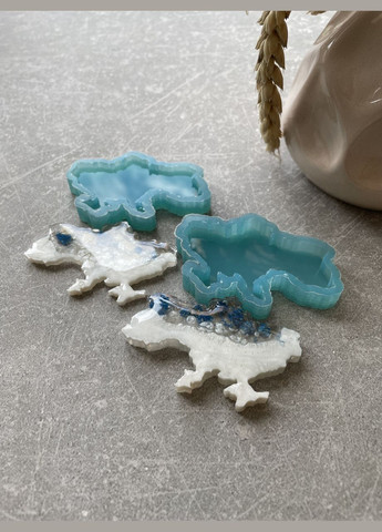 Молд карта Украины 64*40*5 мм для брелоков магнитов силиконовая форма молд для эпоксидной смолы No Brand (370566742)