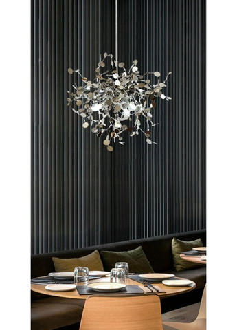 Люстра підвісна на 3 лампочки 27345 Хром 50-200х50х50 см. Sunnysky (335974993)