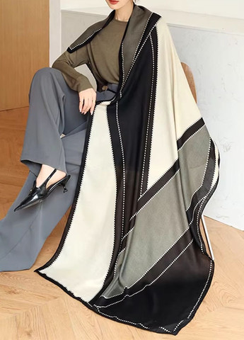 Шарф-палантин женский весна-осень с имитацией прострочки 180х85 см No Brand (316606219)