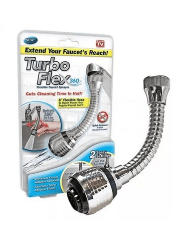 Аератор для води Turbo Flex 360 насадка на кран (1756374711) No Brand (332006220)