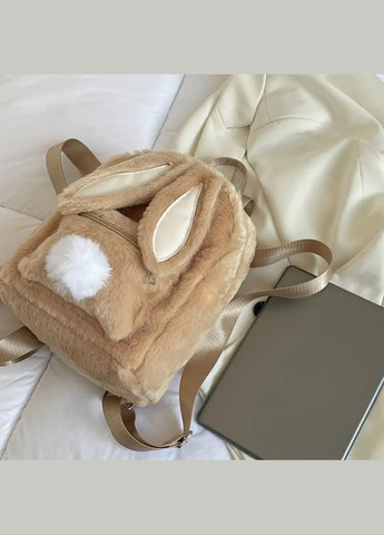 Рюкзак детский плюшевый Кролик. Коричневый No Brand (337170844)